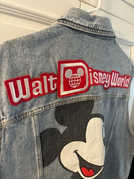 Walt Disney World Vault Collection Light Blue Denim Vest - Picture 3 of 5